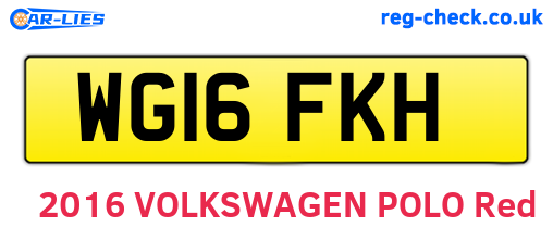 WG16FKH are the vehicle registration plates.