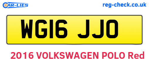 WG16JJO are the vehicle registration plates.
