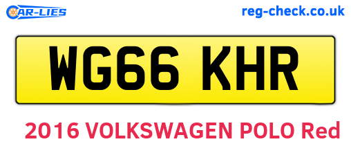 WG66KHR are the vehicle registration plates.