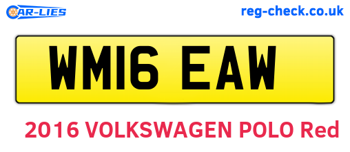 WM16EAW are the vehicle registration plates.