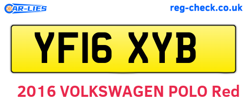 YF16XYB are the vehicle registration plates.