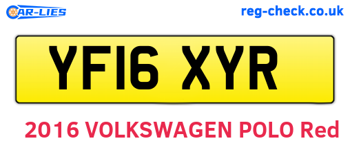YF16XYR are the vehicle registration plates.