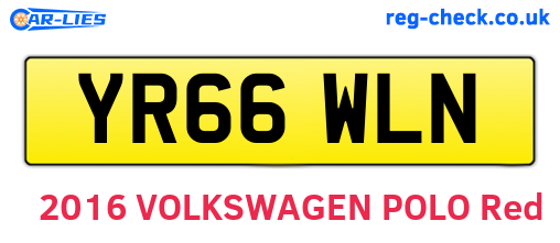 YR66WLN are the vehicle registration plates.