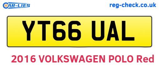 YT66UAL are the vehicle registration plates.