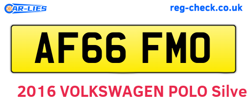 AF66FMO are the vehicle registration plates.