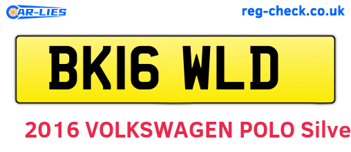 BK16WLD are the vehicle registration plates.