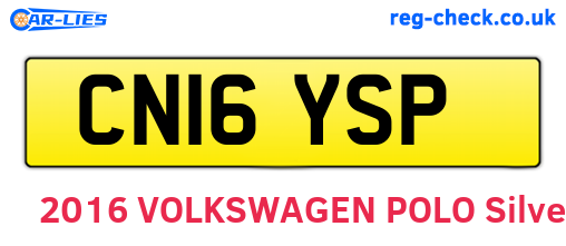 CN16YSP are the vehicle registration plates.