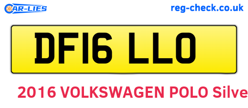 DF16LLO are the vehicle registration plates.