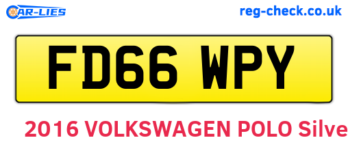FD66WPY are the vehicle registration plates.