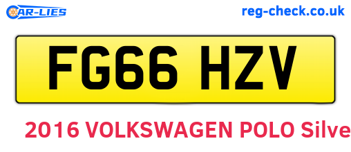 FG66HZV are the vehicle registration plates.
