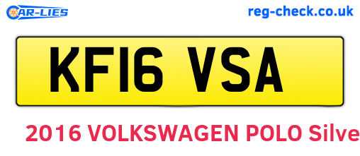 KF16VSA are the vehicle registration plates.