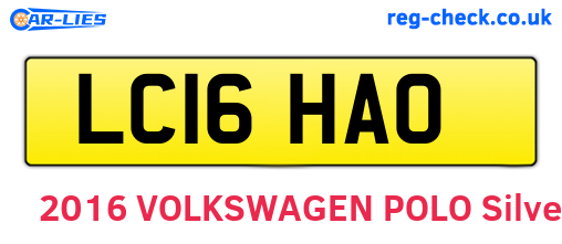 LC16HAO are the vehicle registration plates.