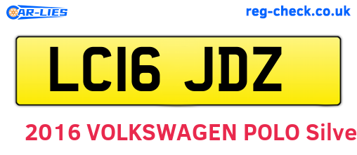 LC16JDZ are the vehicle registration plates.