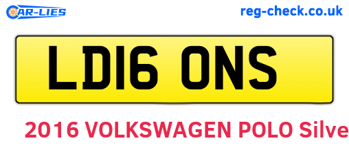 LD16ONS are the vehicle registration plates.