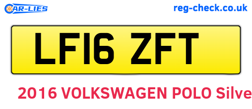 LF16ZFT are the vehicle registration plates.