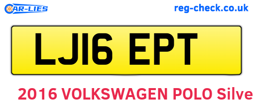 LJ16EPT are the vehicle registration plates.