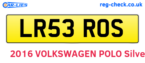 LR53ROS are the vehicle registration plates.