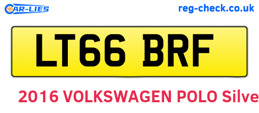 LT66BRF are the vehicle registration plates.