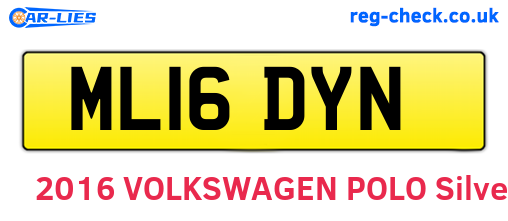 ML16DYN are the vehicle registration plates.