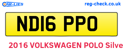 ND16PPO are the vehicle registration plates.