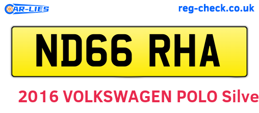 ND66RHA are the vehicle registration plates.
