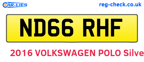 ND66RHF are the vehicle registration plates.