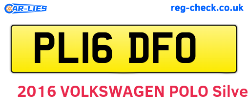 PL16DFO are the vehicle registration plates.