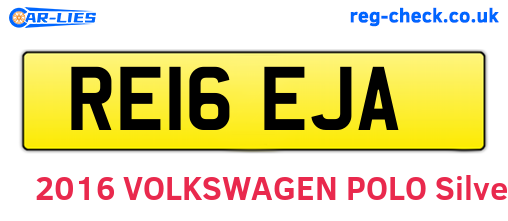 RE16EJA are the vehicle registration plates.