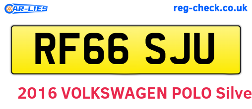 RF66SJU are the vehicle registration plates.