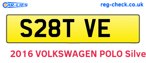 S28TVE are the vehicle registration plates.