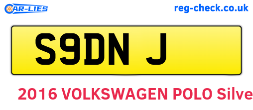 S9DNJ are the vehicle registration plates.