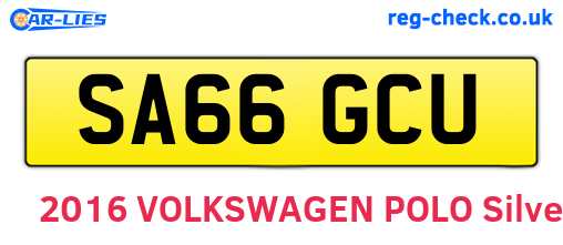 SA66GCU are the vehicle registration plates.