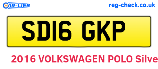 SD16GKP are the vehicle registration plates.