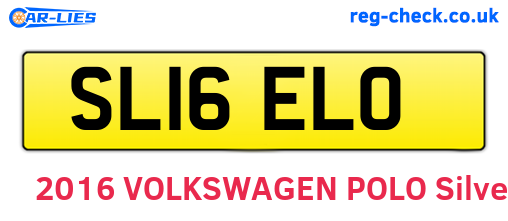 SL16ELO are the vehicle registration plates.