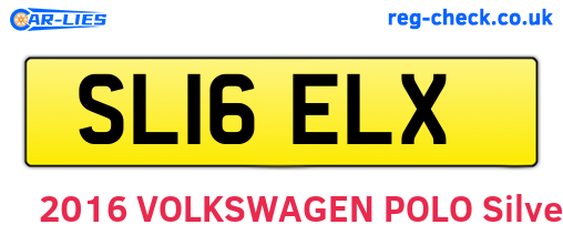 SL16ELX are the vehicle registration plates.