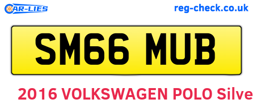 SM66MUB are the vehicle registration plates.