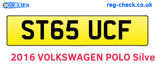 ST65UCF are the vehicle registration plates.