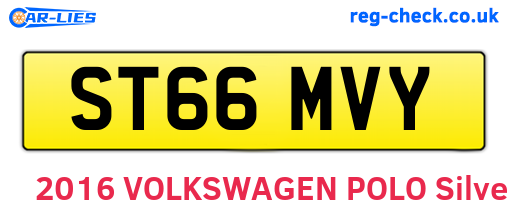 ST66MVY are the vehicle registration plates.