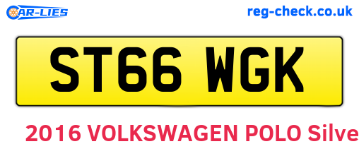 ST66WGK are the vehicle registration plates.