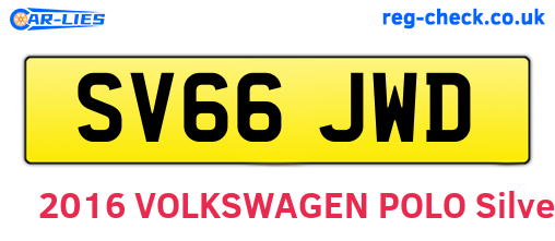 SV66JWD are the vehicle registration plates.