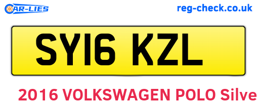 SY16KZL are the vehicle registration plates.
