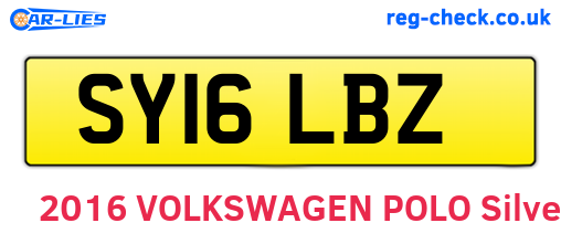 SY16LBZ are the vehicle registration plates.