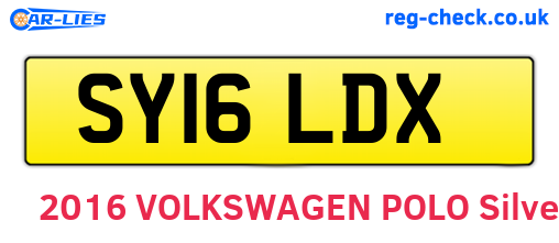 SY16LDX are the vehicle registration plates.