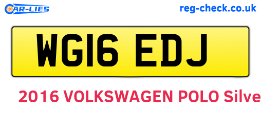 WG16EDJ are the vehicle registration plates.