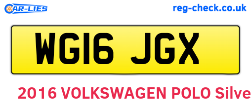 WG16JGX are the vehicle registration plates.