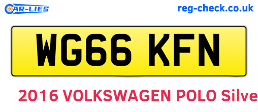 WG66KFN are the vehicle registration plates.