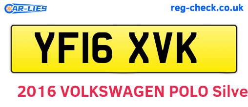 YF16XVK are the vehicle registration plates.