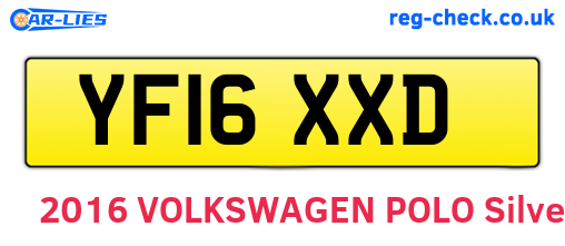 YF16XXD are the vehicle registration plates.