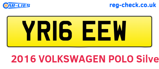 YR16EEW are the vehicle registration plates.