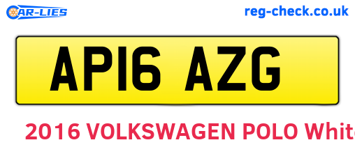 AP16AZG are the vehicle registration plates.